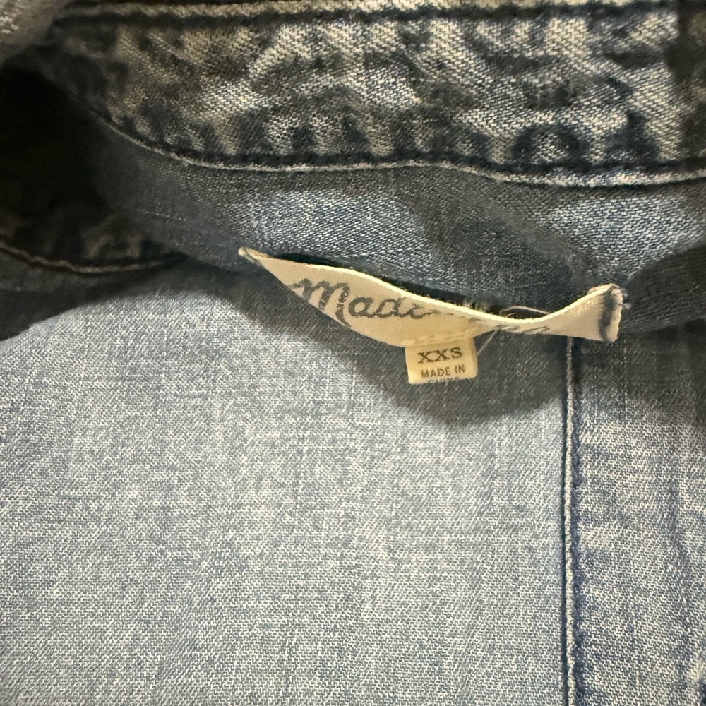 Madewell Button Down Chambray Shirt Dress - Picture 5 of 10